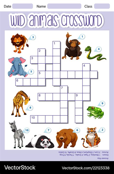 animal crossword puzzle clue|animal crossword for kids.